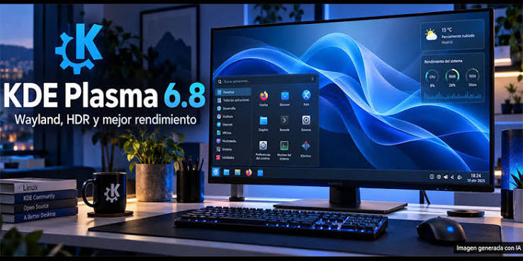 KDE Plasma 6.8 celebra los 30 años del proyecto con un escritorio más ligero y mejoras para jugar y trabajar