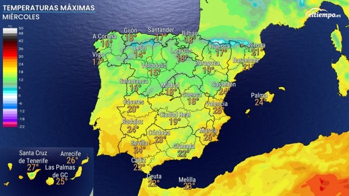 El tiempo en España esta semana: lluvias, viento y previsión hasta el domingo