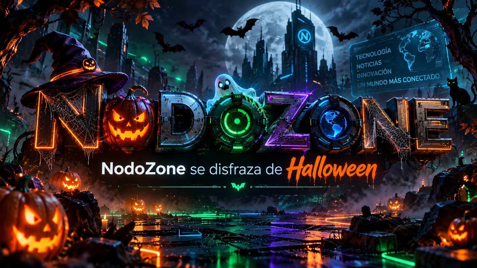 Nodozone se viste de terror. La plataforma estrena su nuevo tema dinámico para Halloween