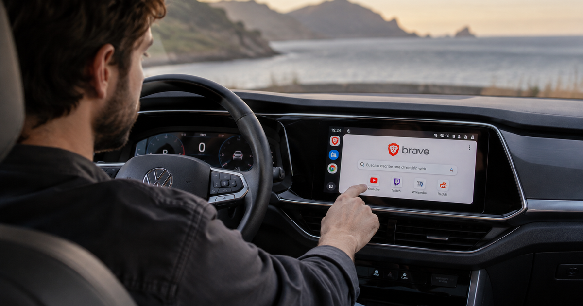 Velvet Launcher lleva Brave a Android Auto con bloqueo de anuncios