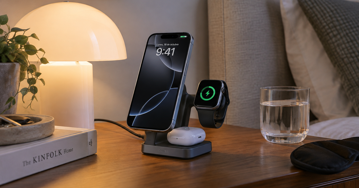 El Anker MagGo plegable para tres dispositivos baja a 52,99 euros